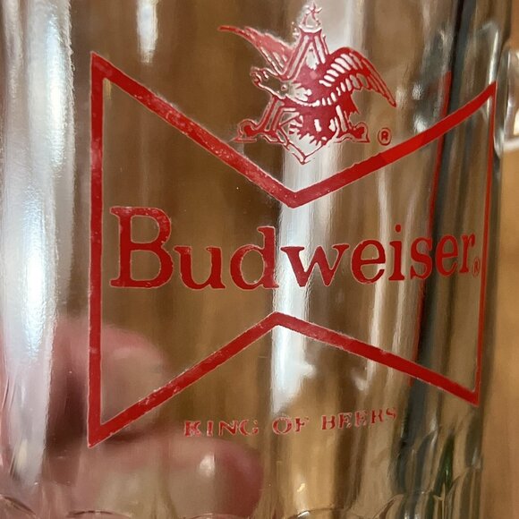 Vintage 5-5/8"H Budweiser King Of Beers Glass Mug Heavy - Picture 8 of 11
